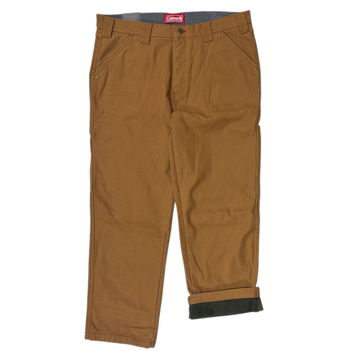 Coleman Men's Extra Warm Durable Canvas Fleece Lined Utility Pant