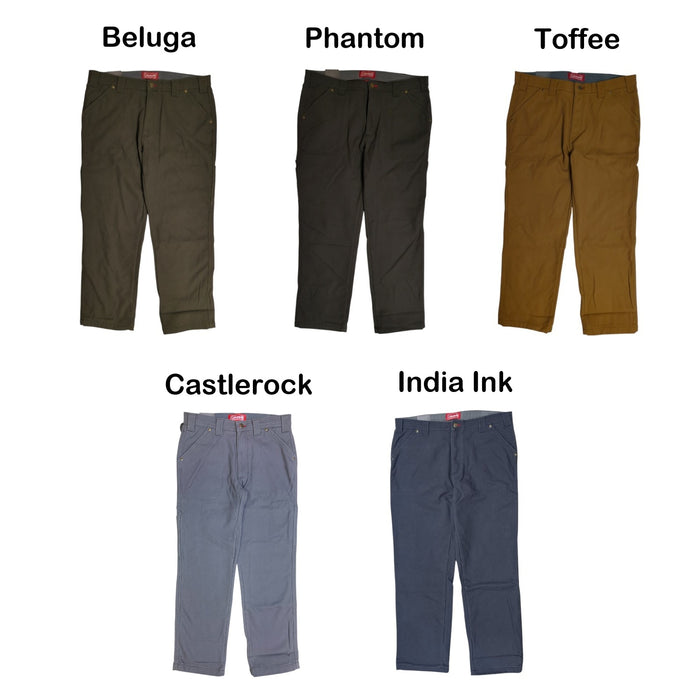 Coleman Men's Extra Warm Durable Canvas Fleece Lined Utility Pant