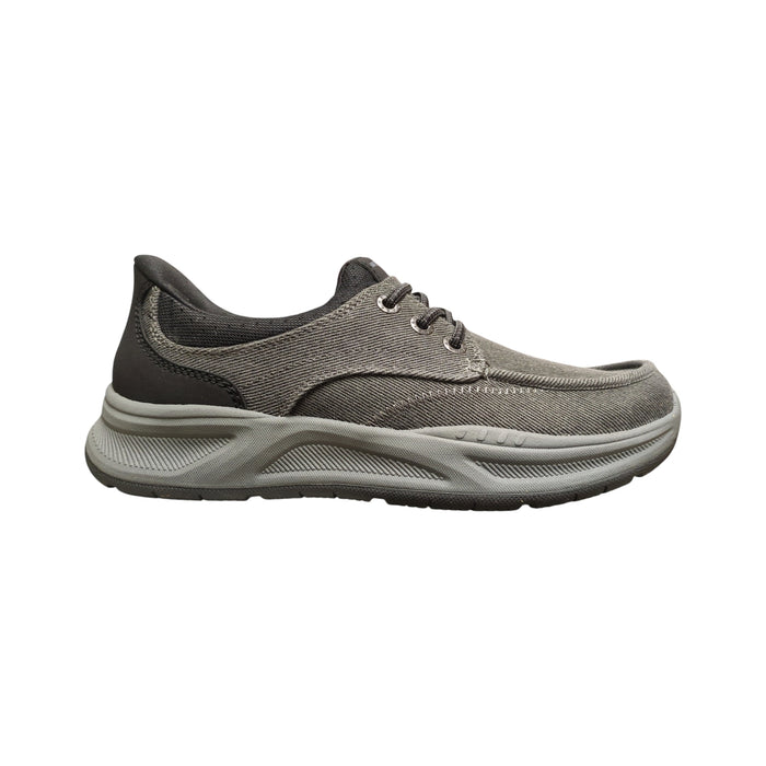 Skechers Men's Canvas Swift Fit Bungee Laced Casual Sneaker, Wide