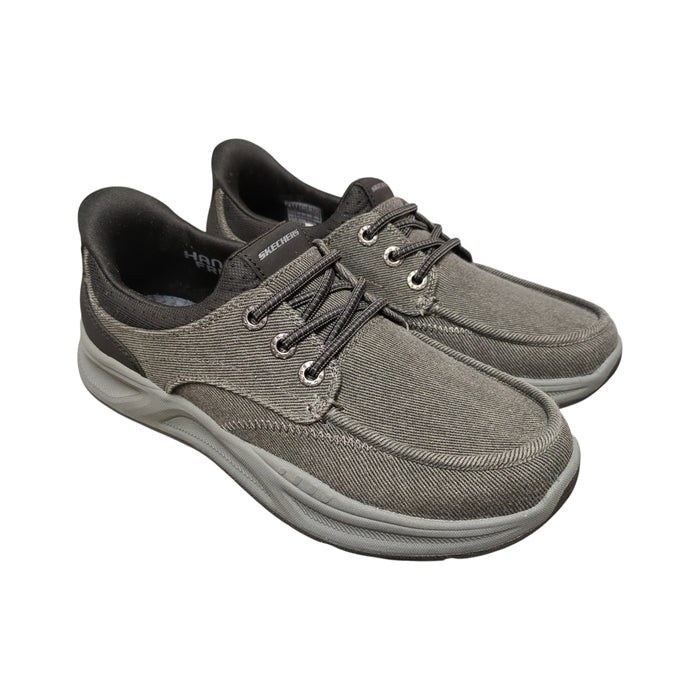 Skechers Men's Canvas Swift Fit Bungee Laced Casual Sneaker, Wide