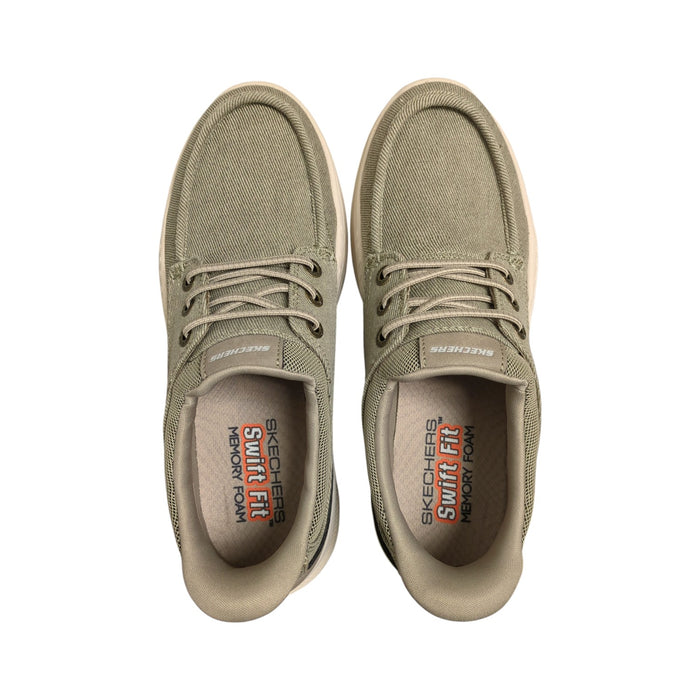 Skechers Men's Canvas Swift Fit Bungee Laced Casual Sneaker