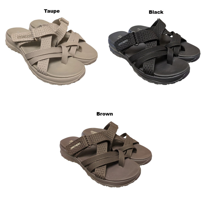 Skechers Women's Lightweight & Flexible Everyday Strappy Slide Sandal