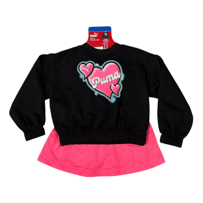 Puma Toddler Girls 2pc Regular Fit Active Sweatshirt & Skort