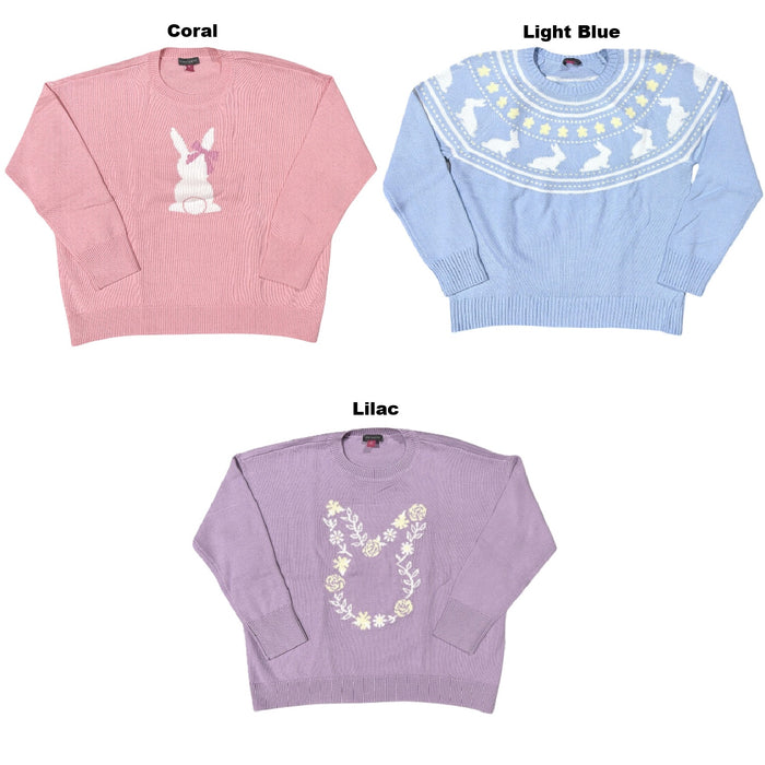 Vince Camuto Women's Soft & Festive Lightweight Relaxed Fit Easter Sweater