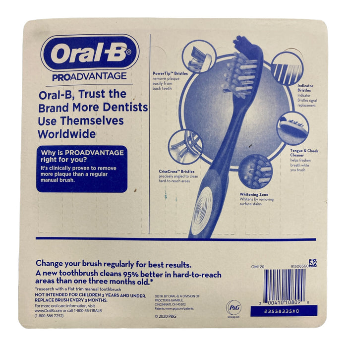 Oral-B ProAdvantage Deep Clean + Whitening Toothbrushes, Soft (8 Ct ...