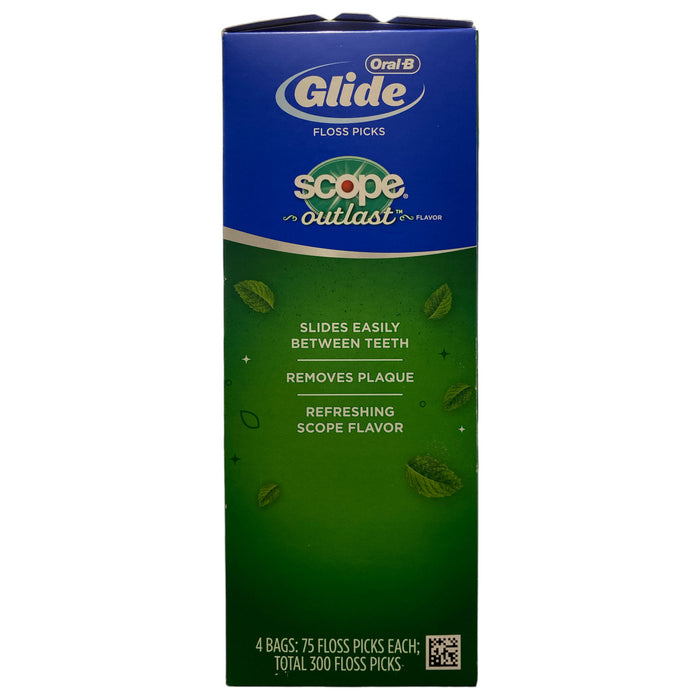 Oral-B Glide Floss Picks, Scope Outlast, 75ct, 4 pk