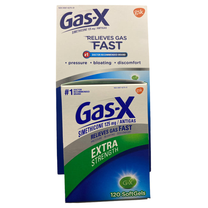 Gas-X Extra Strength Gas Relief Soft Gels, Simethicone 125 mg, 120 ct