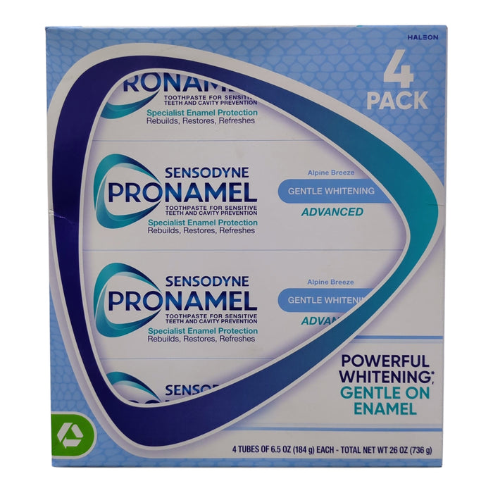 Sensodyne Pronamel Advanced Whitening Toothpaste, Alpine Breeze, 6.5oz., 4 pk