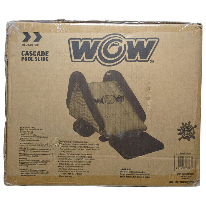 Wow Cascade Heavy Duty Pool Slide with Dual Sprinklers, Blue