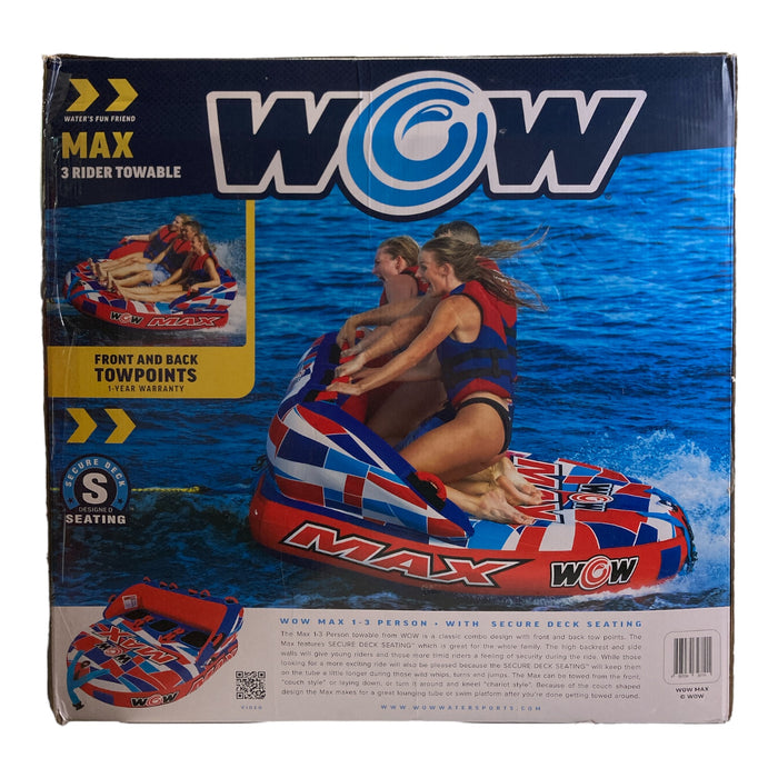 WOW MAX 3 Rider Towable With Front And Back Tow Points