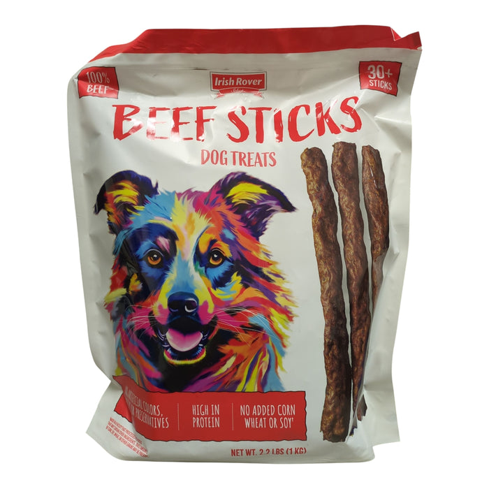 Irish Rover 100% Beef Stick Dog Treats, No Artificial Colors or Flavors, 35 oz