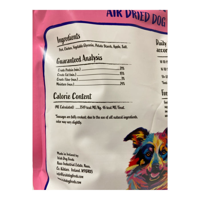 Irish Rover Pork and Apple Sausage Air Dried Dog Treats, 48 oz.