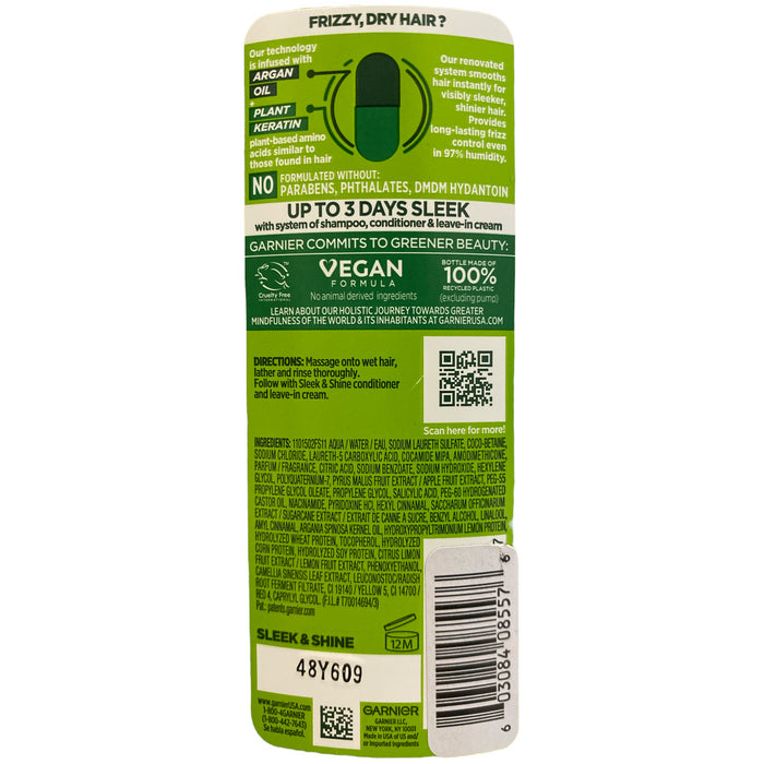 Garnier Fructis Sleek & Shine Smoothing Shampoo with Pump, 40 fl. oz.