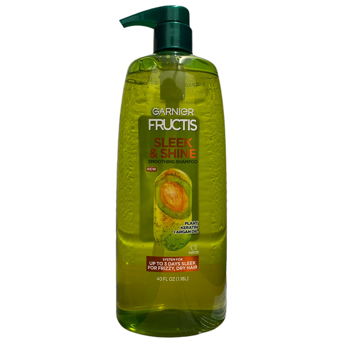 Garnier Fructis Sleek & Shine Smoothing Shampoo with Pump, 40 fl. oz.