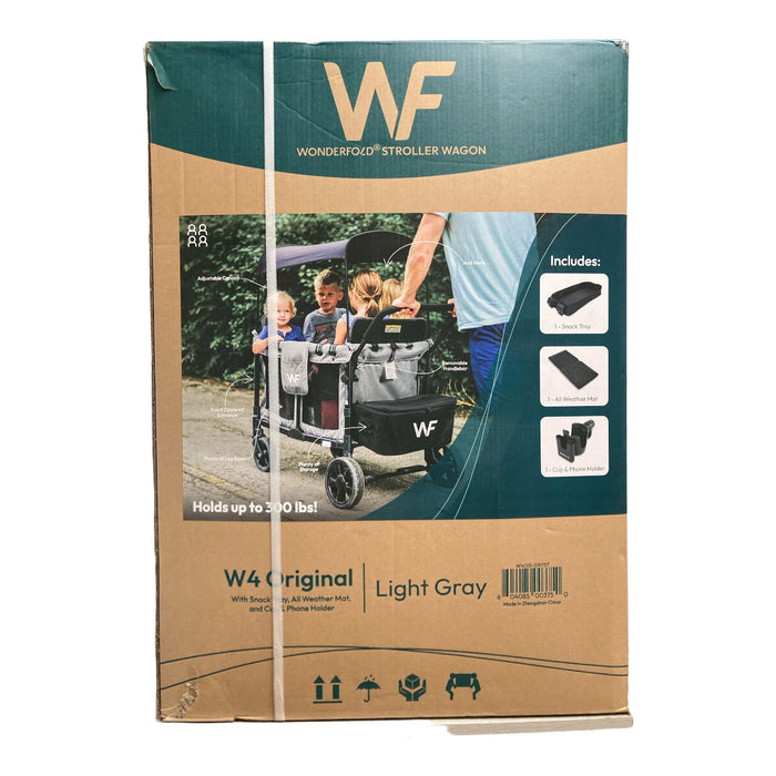 wonderfold w4 original quad stroller wagon WONDERFOLD W4 Original Quad Wagon, 300lbs Capacity, Light Gray, W4OG-G — Ewirelessgear