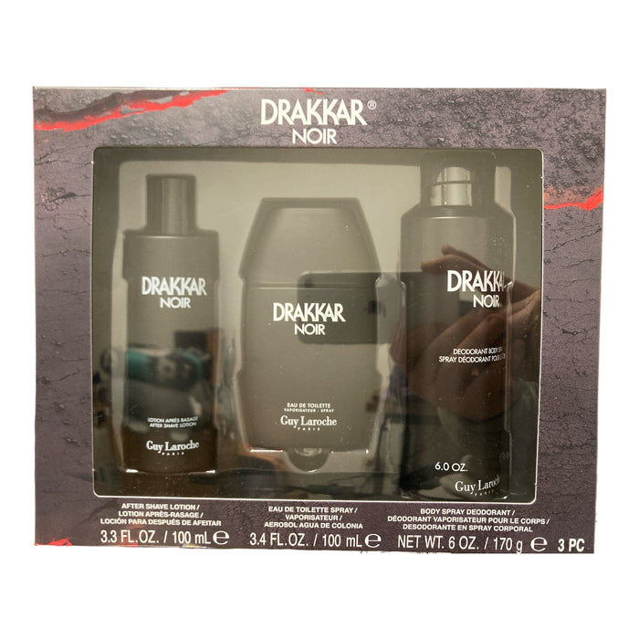 Drakkar Noir Eau De Toilette, Deodorant Spray, After Shave Lotion Gift Set