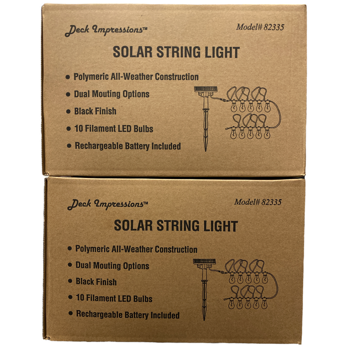 Deck Impressions 120 Lumen Solar String Lights, 2-Pack