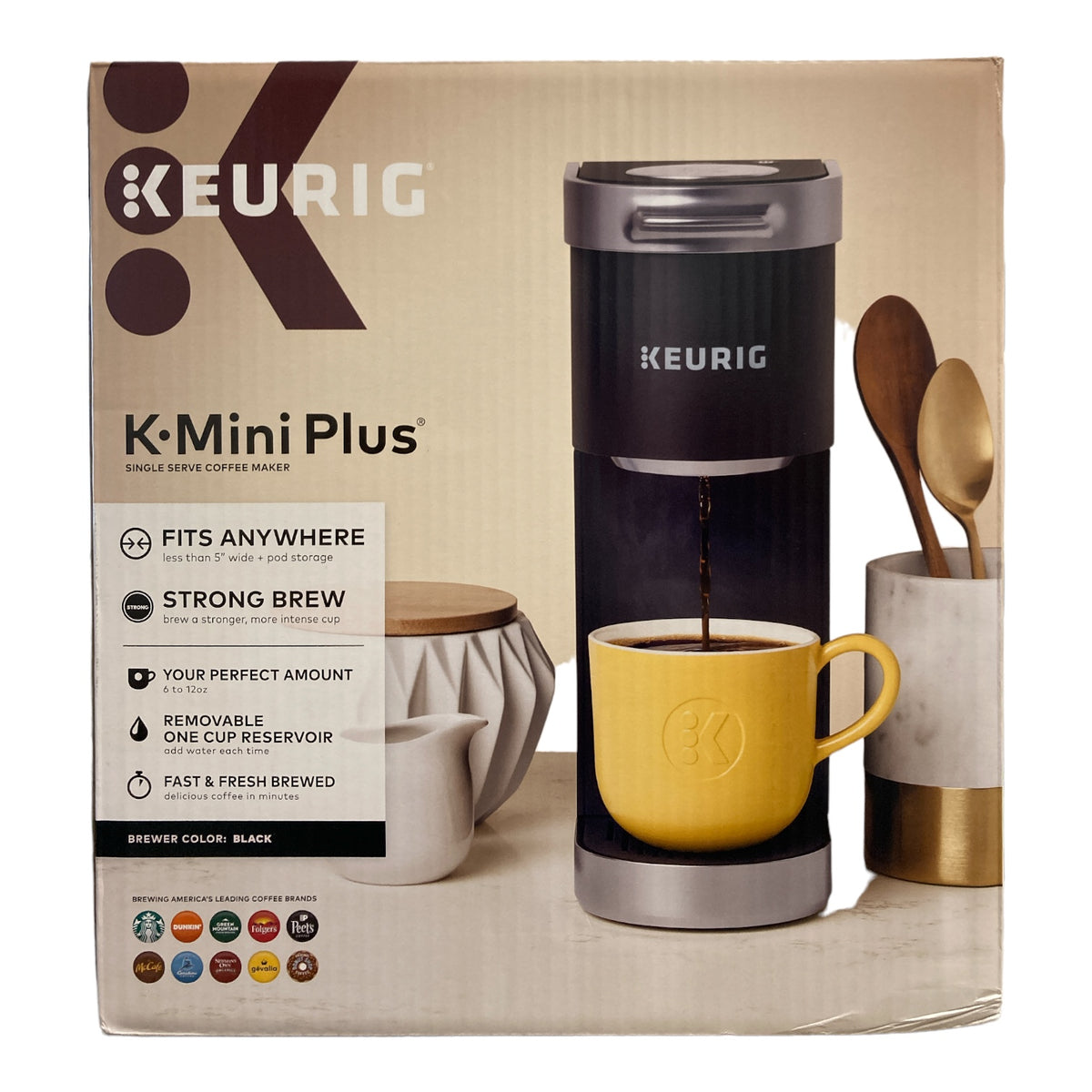 Keurig K-Mini Plus Single Serve K-Cup Pod Coffee Maker, Black ...