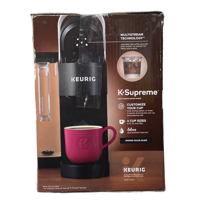 Keurig K-Supreme Single Serve K-Cup Pod Coffee Maker, MultiStream, Black *Open*