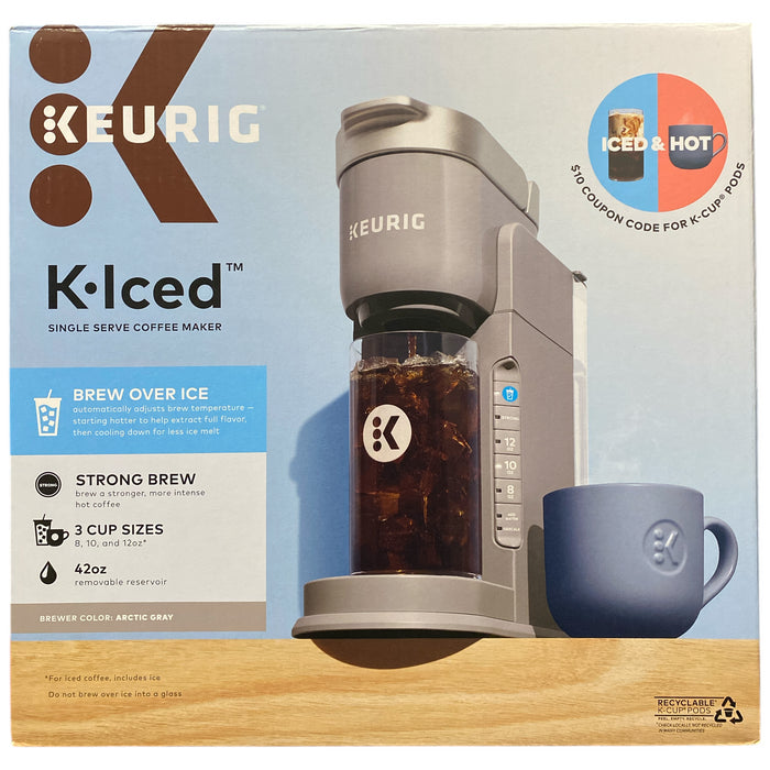 Keurig K-Iced Single Serve Coffee Maker with Removable Reservoir, Gray