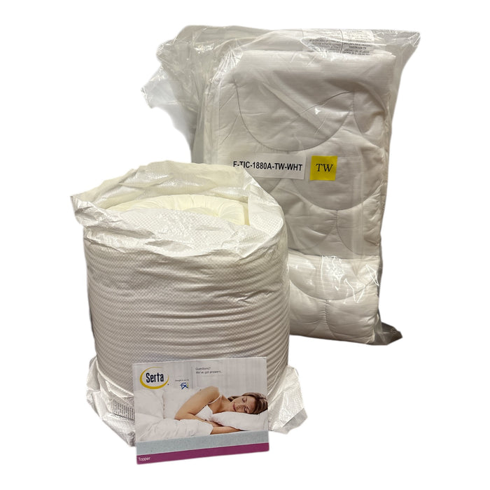 Serta Hypoallergenic 4 In Pillow Top Memory Foam Mattress Topper & Cover, Twin