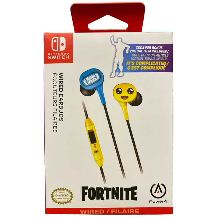 PowerA Wired Gaming Earbuds for Nintendo Switch, Fortnite Peely, UNHSEBWD