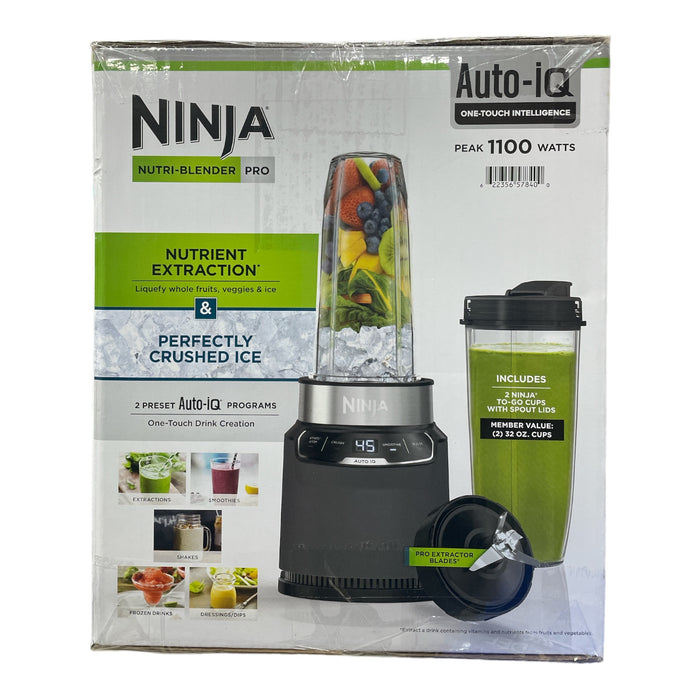 Ninja 2 Preset Auto-IQ One Touch Nutri-Blender Pro Set, 1100 Watts *Open Box*