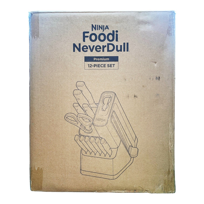 Ninja Foodi NeverDull Premium 12 Pc. German Stainless Steel Knife System, White