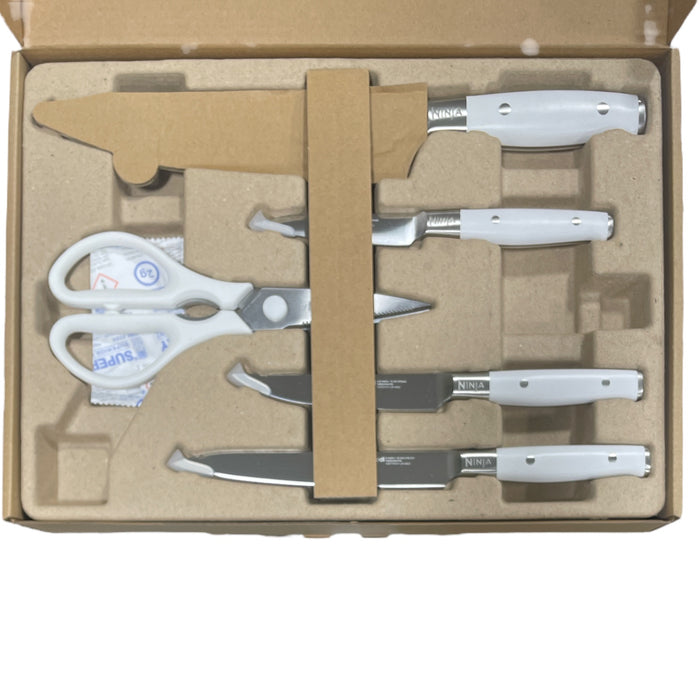 Ninja Foodi NeverDull Premium 12 Pc. German Stainless Steel Knife System, White