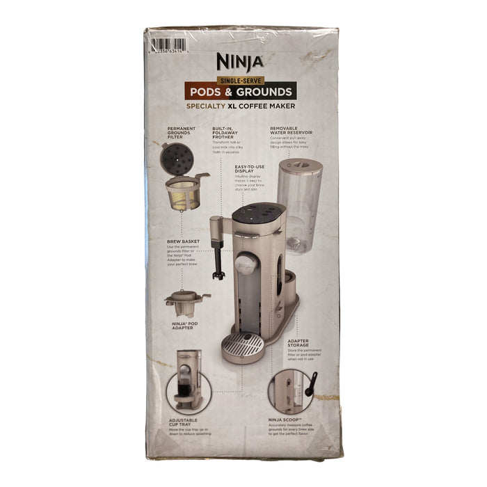 Ninja Single-Serve Pods & Grounds Specialty XL Coffee Maker, Stone