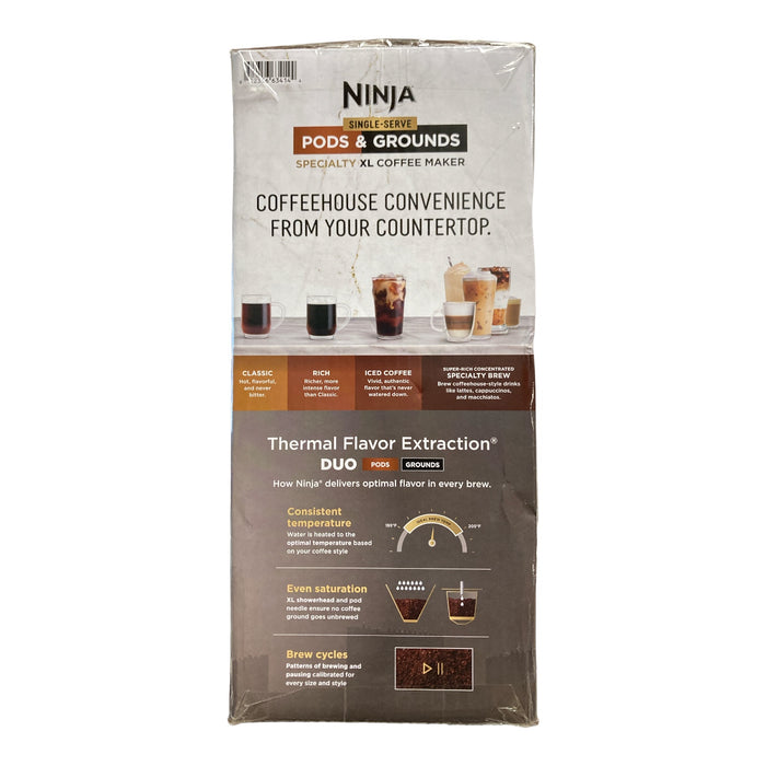 Ninja Single-Serve Pods & Grounds Specialty XL Coffee Maker, Stone