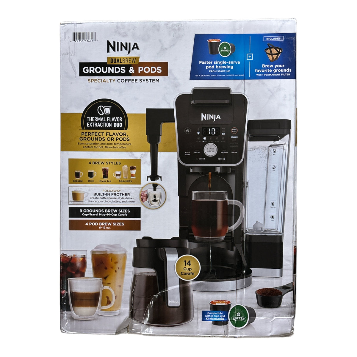 Ninja DualBrew System 12-Cup Coffee Maker, Pods, offers Grounds