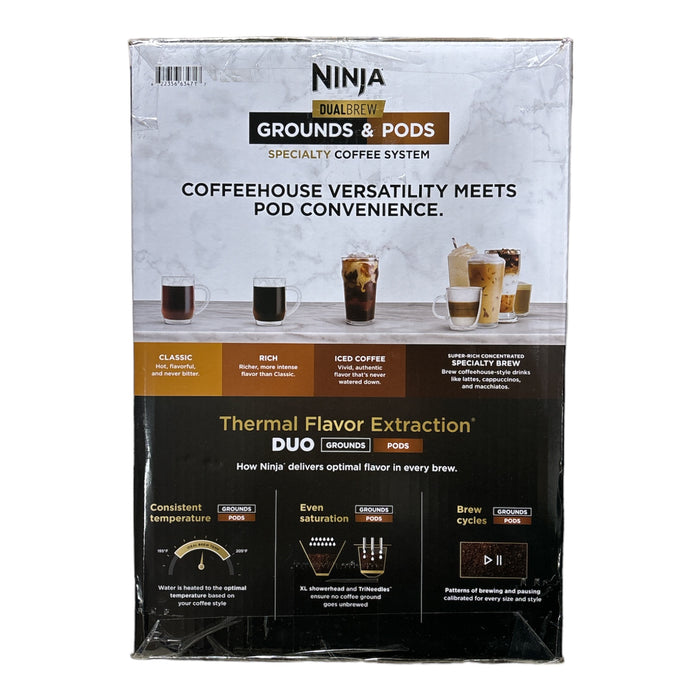 Ninja Dual Brew Grounds & Pods Specialty Coffee System w/ Frother - CFP451A