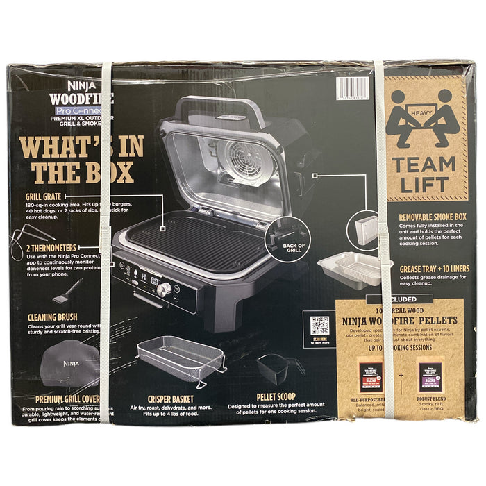 Ninja Woodfire Pro Connect Premium XL Outdoor Grill & Smoker, OG953A
