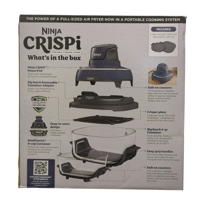 Ninja Crispi 4-in-1 Portable Glass Air Fryer Cooking System