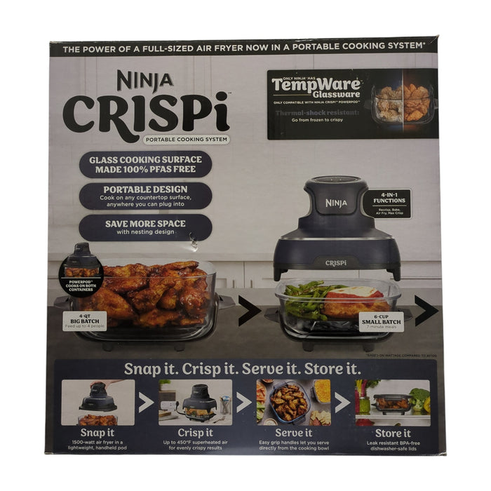 Ninja Crispi 4-in-1 Portable Glass Air Fryer Cooking System