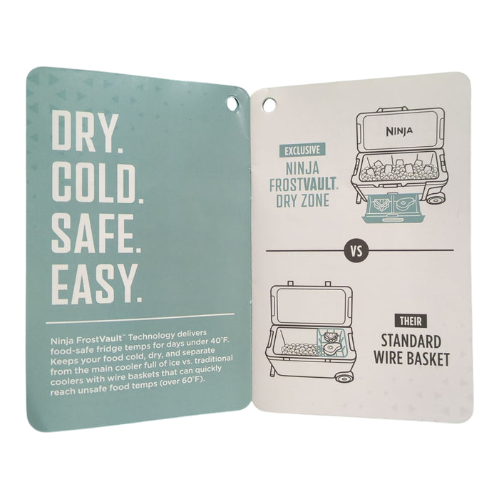 Ninja FrostVault Wheeled Cooler with Dry Zone, 45Qt, Ocean Blue