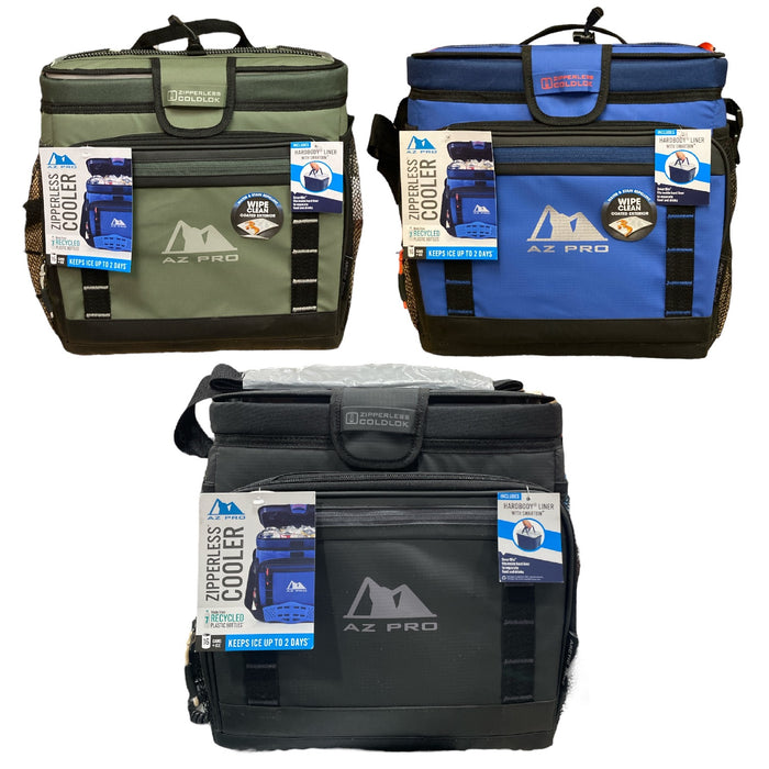 AZ Pro 16 Can Soft Sided Zipperless Cooler, Ice up to 2 Days, Smart Bin