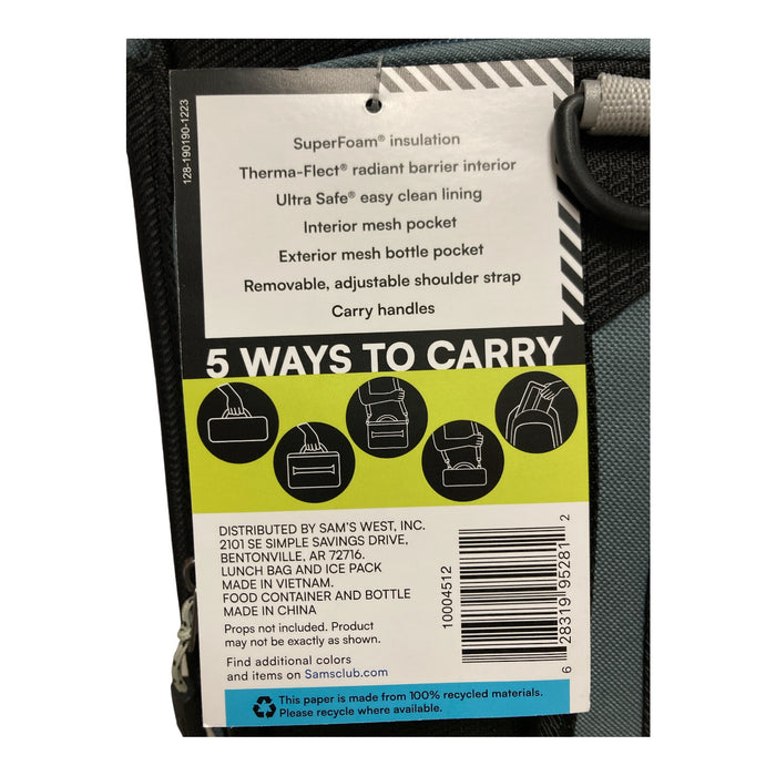 Arctic Zone Pro Expandable Insulated Lunch Pack, with Food Containers/Bottle