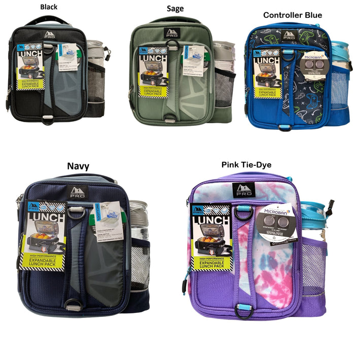 Arctic Zone Pro Expandable Insulated Lunch Pack, with Food Conatiners & Bottle