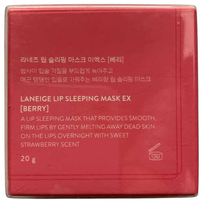 Laneige Lip Sleeping Mask EX with Coconut Oil & Shea Butter, Berry, 0.7 oz