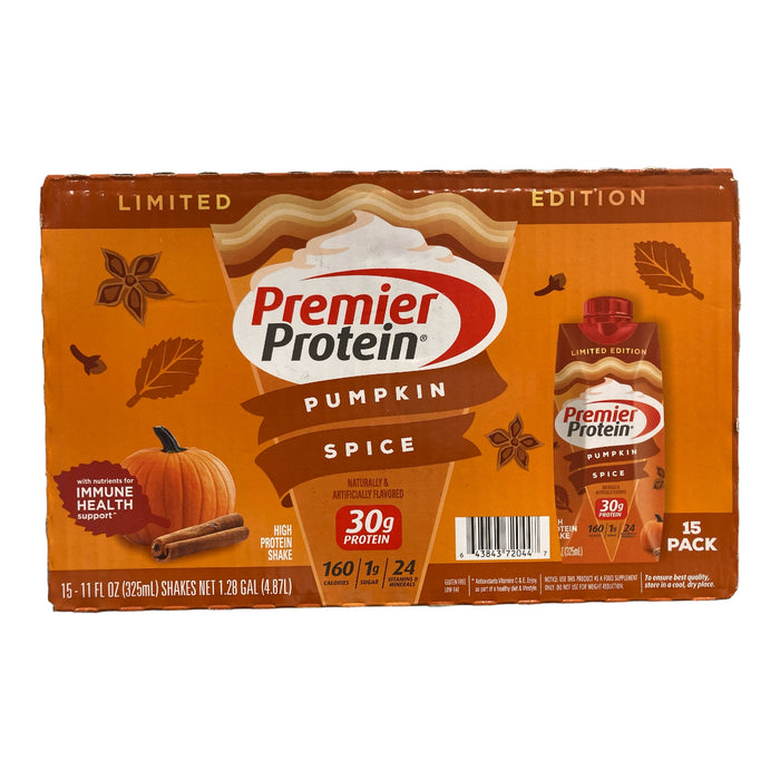 Premier Protein 30g Protein Shake, Pumpkin Spice (11 fl. oz., 15 Pack)