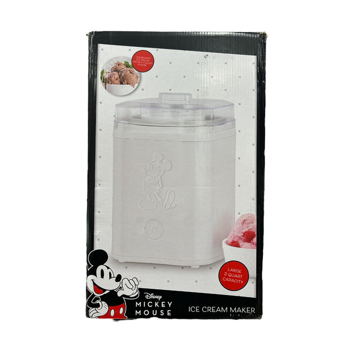 Disney Mickey Mouse 2 Quart Electric Ice Cream Maker, White