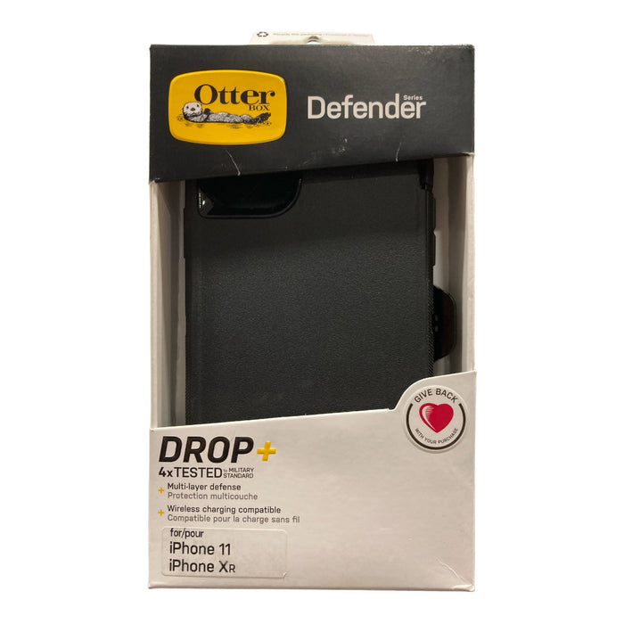 OtterBox Defender Series iPhone 11/iPhone XR with Belt Clip, Black