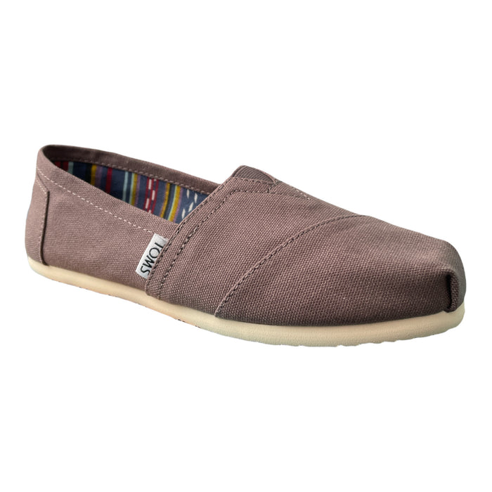 TOMS Women's Slip On Classic Alpargata Casual Cotton Canvas Flats (Ash, 8)