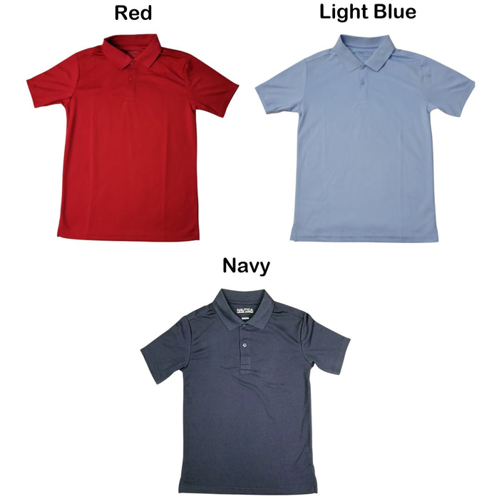 Nautica Boys Short Sleeve Performance Uniform Polo