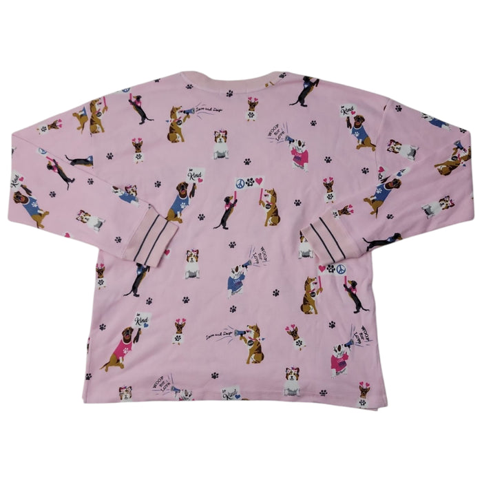 PJ Salvage Women's Woof Love Dog/Puppy Lounge Pajama Sleep Top