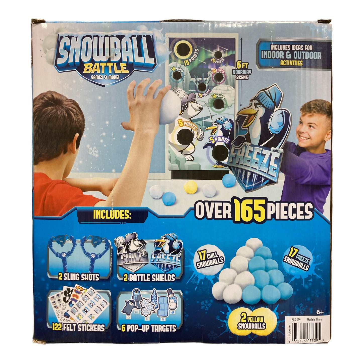 Artskills Kids Indoor Snowball Battle Games & More with Doorway Target