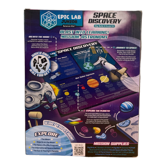 Epic Lab Junior Kids' Space Discovery STEM Science Kit - Dig, Build & Sculpt, 6+