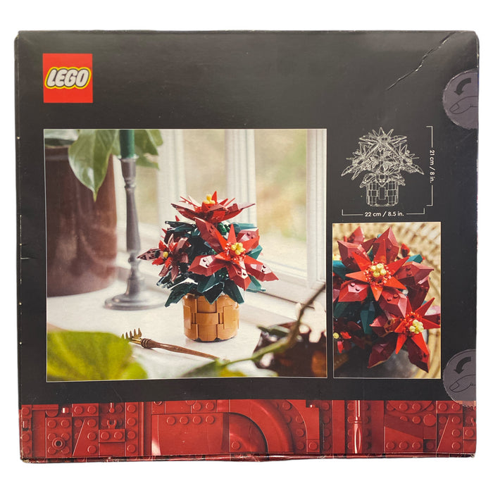 LEGO Icons Poinsettia Plant Building Set and Centerpiece, 10370, 608pc